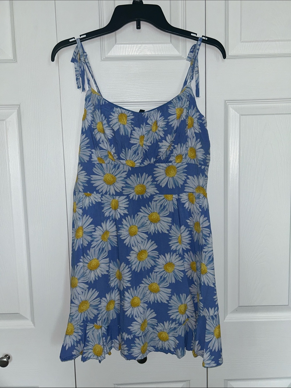 Lily Rose Blue Daisy Print Mini Dress
